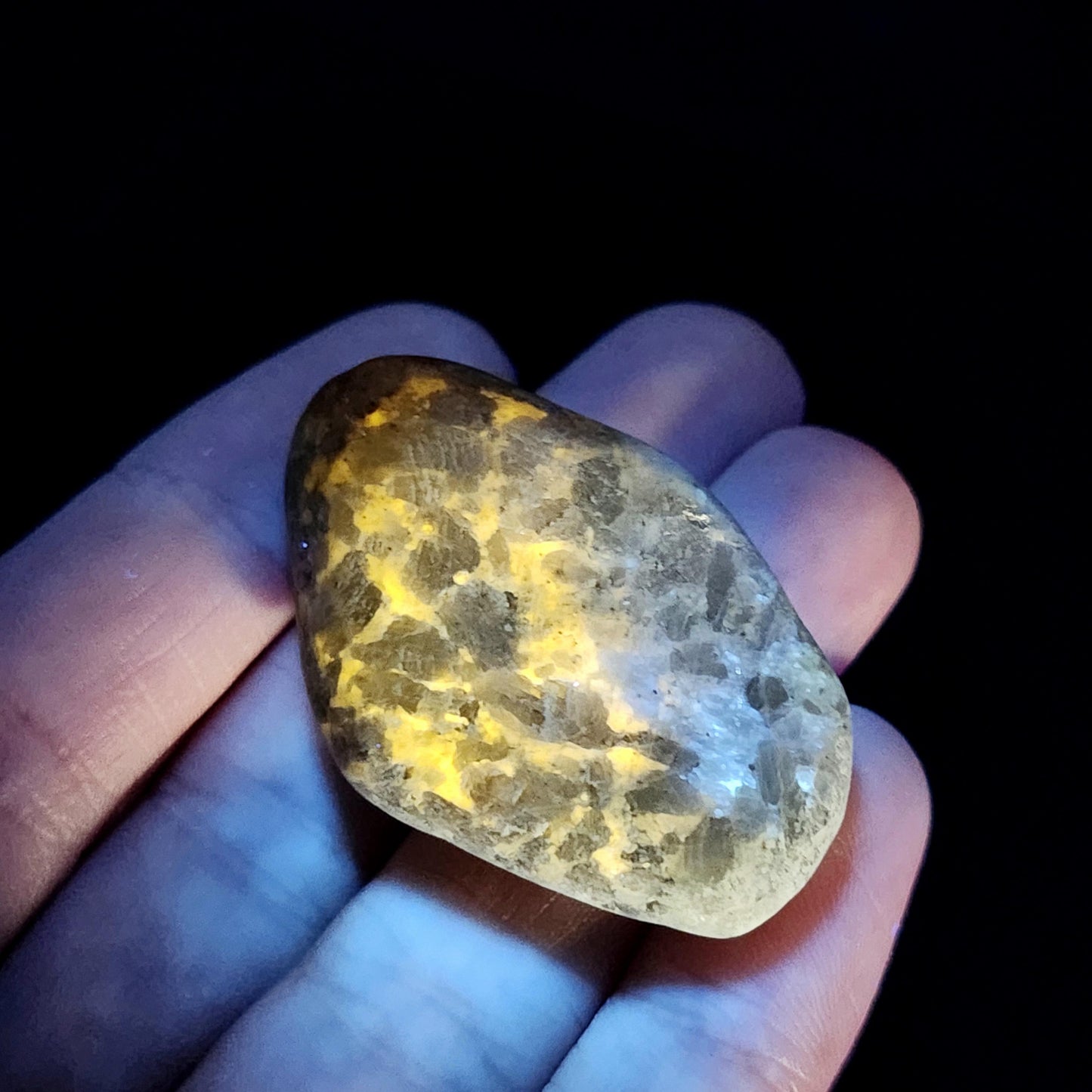 Scapolite Polished Crystal, UV Reactive Stone