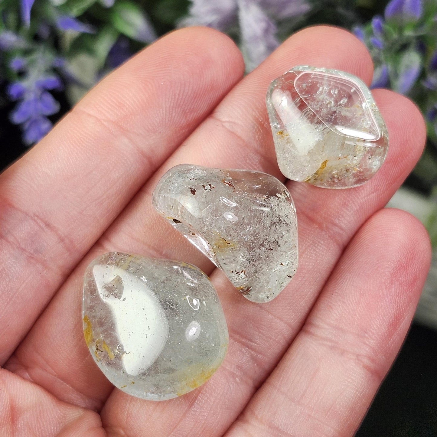 Blue Topaz & Hematoid Crystal