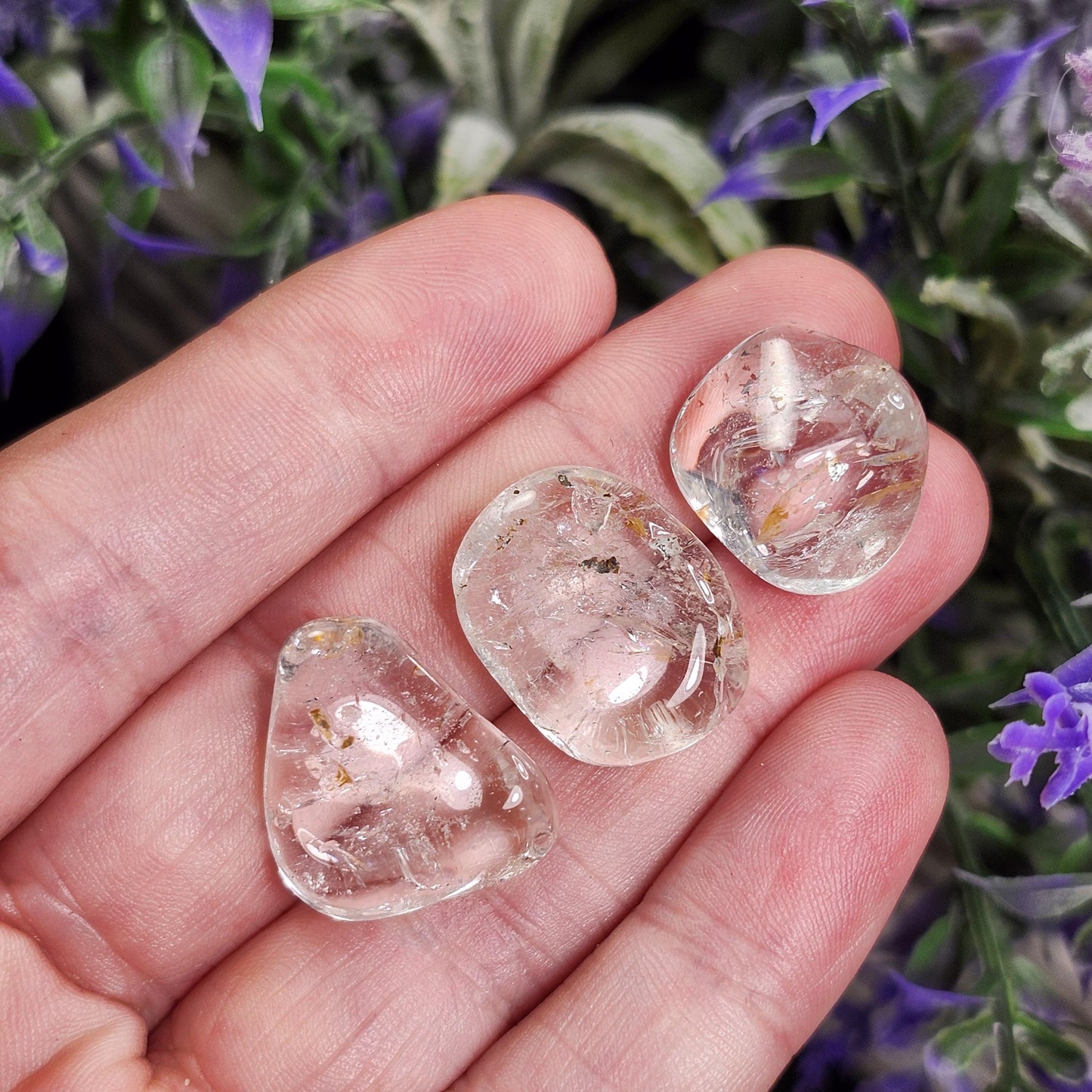 Clear Topaz & Hematoid Crystal