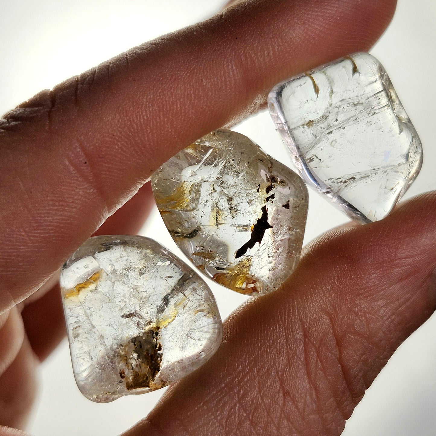 Clear Topaz & Hematoid Crystal