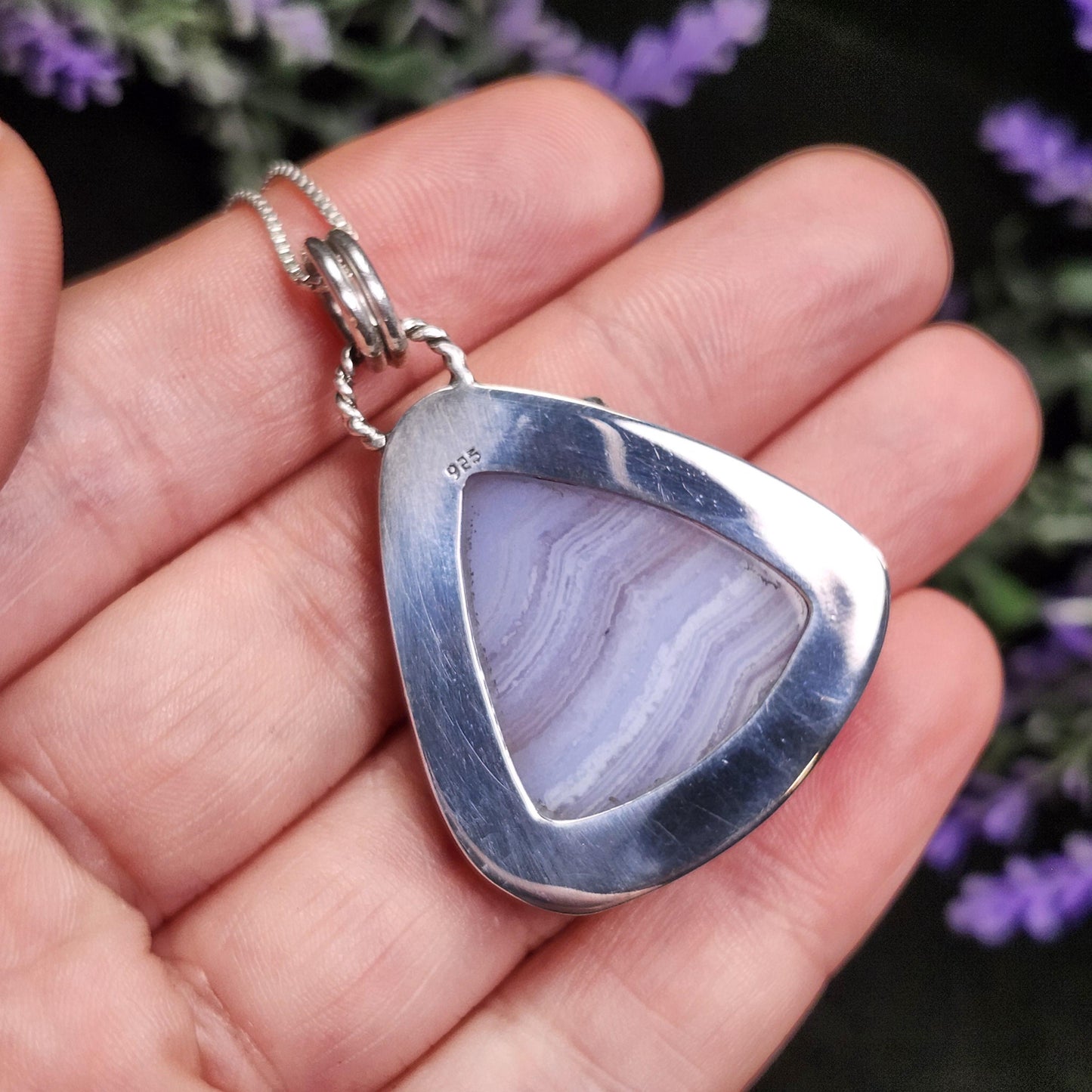 Blue Lace Agate Pendant