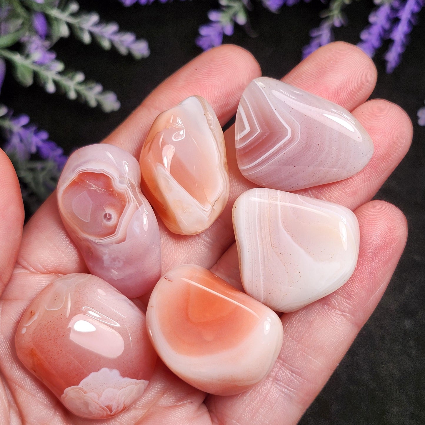 Apricot Botswana Agate Crystal