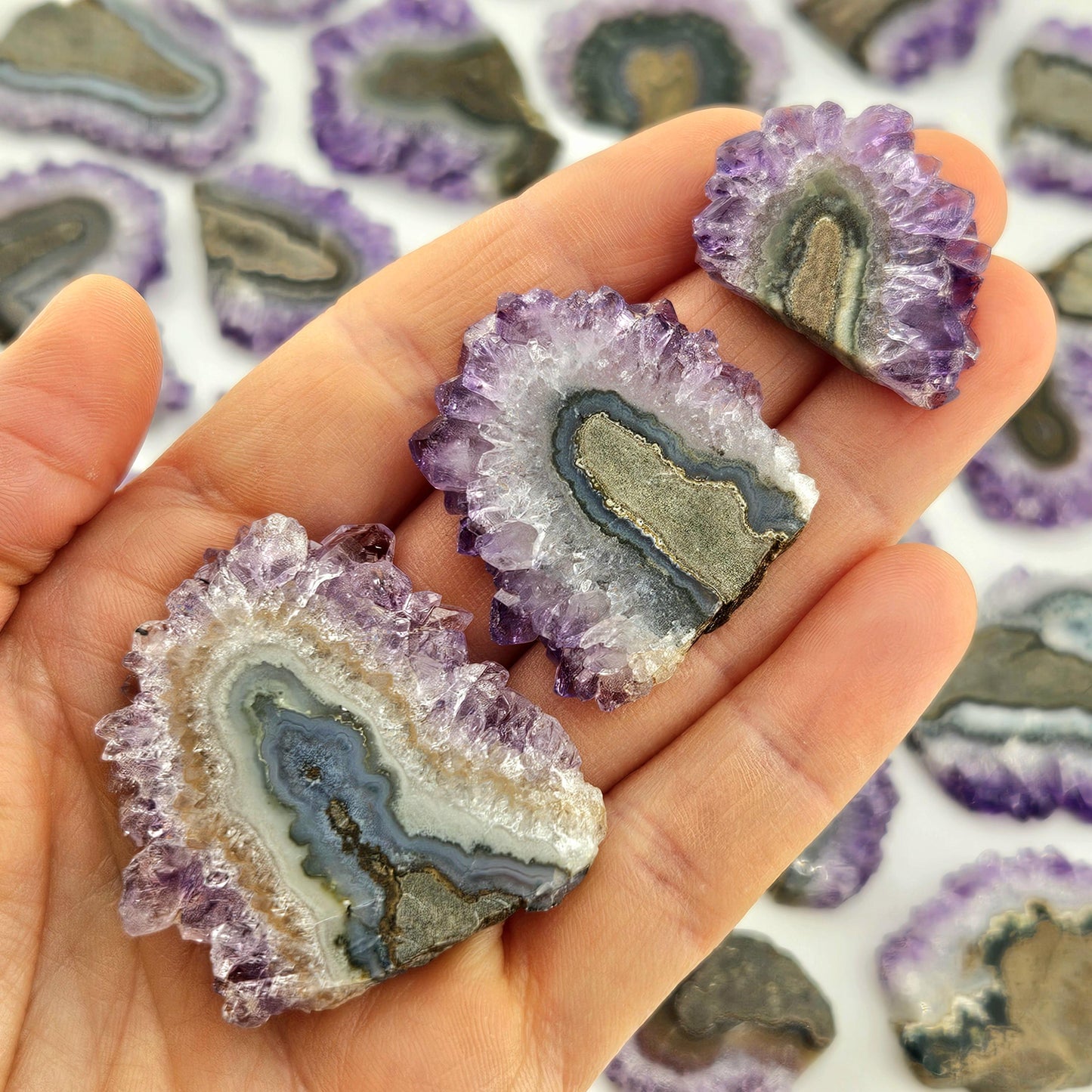 Amethyst Stalactite Crystal Slice