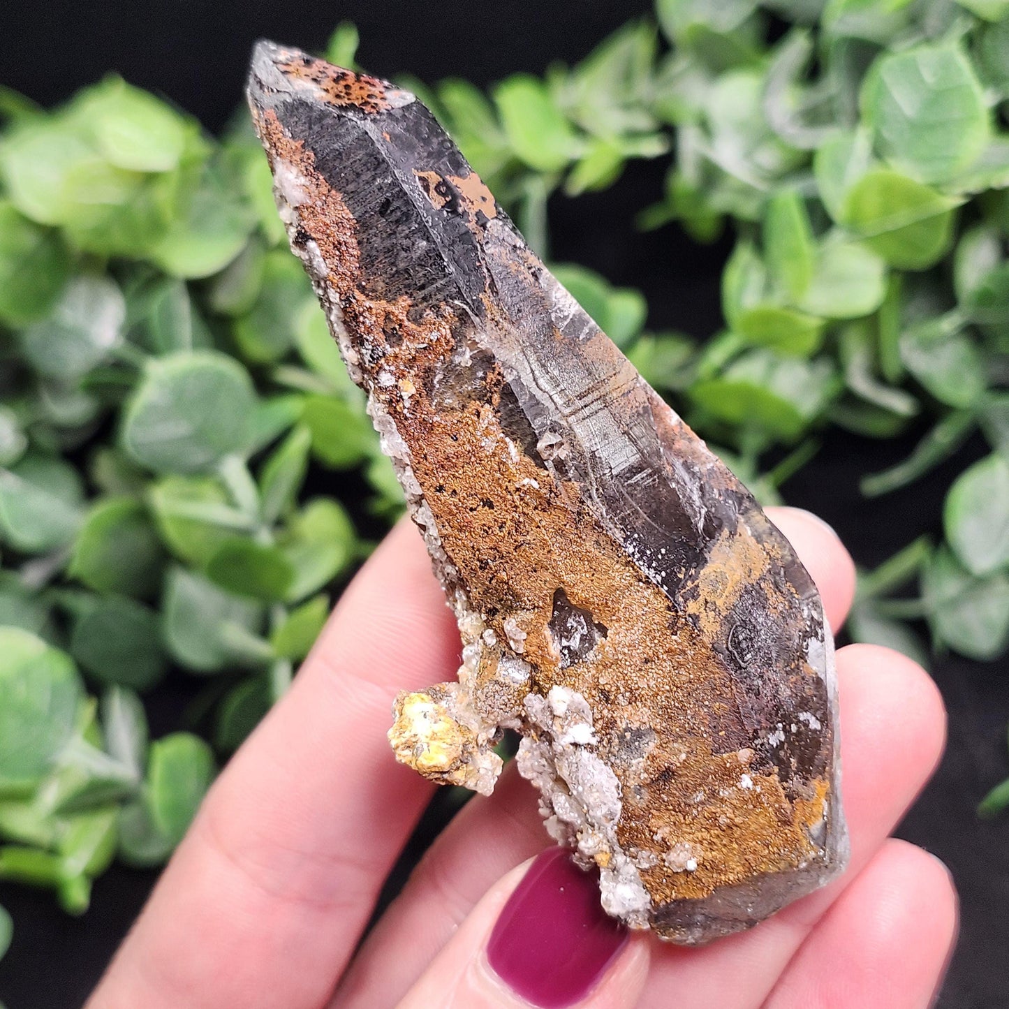 Hyalite Opal & Smoky Quartz 72g