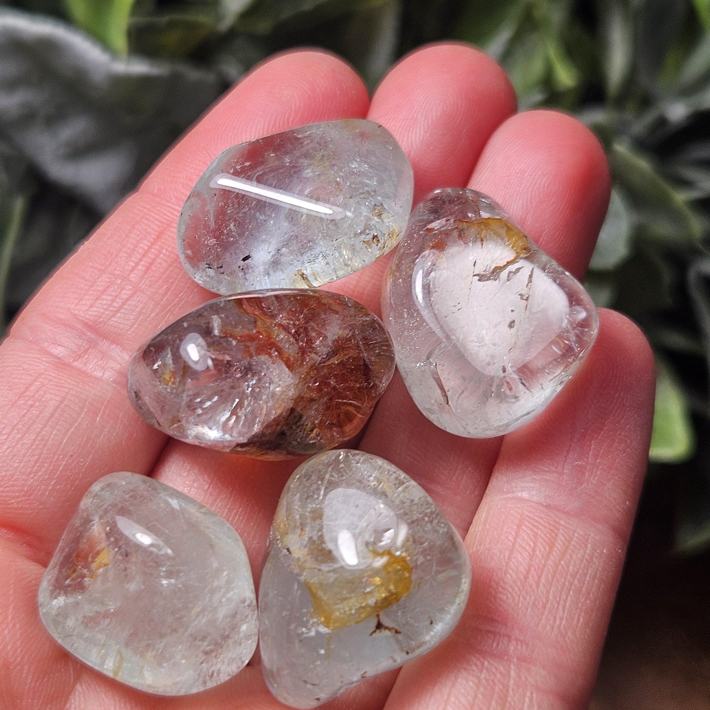 Blue Topaz & Hematoid Crystal