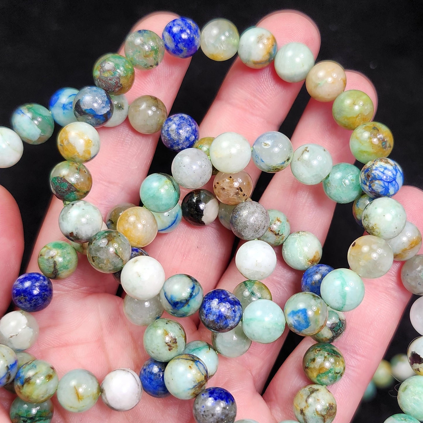 Lapis Lazuli & Chrysocolla Bracelet