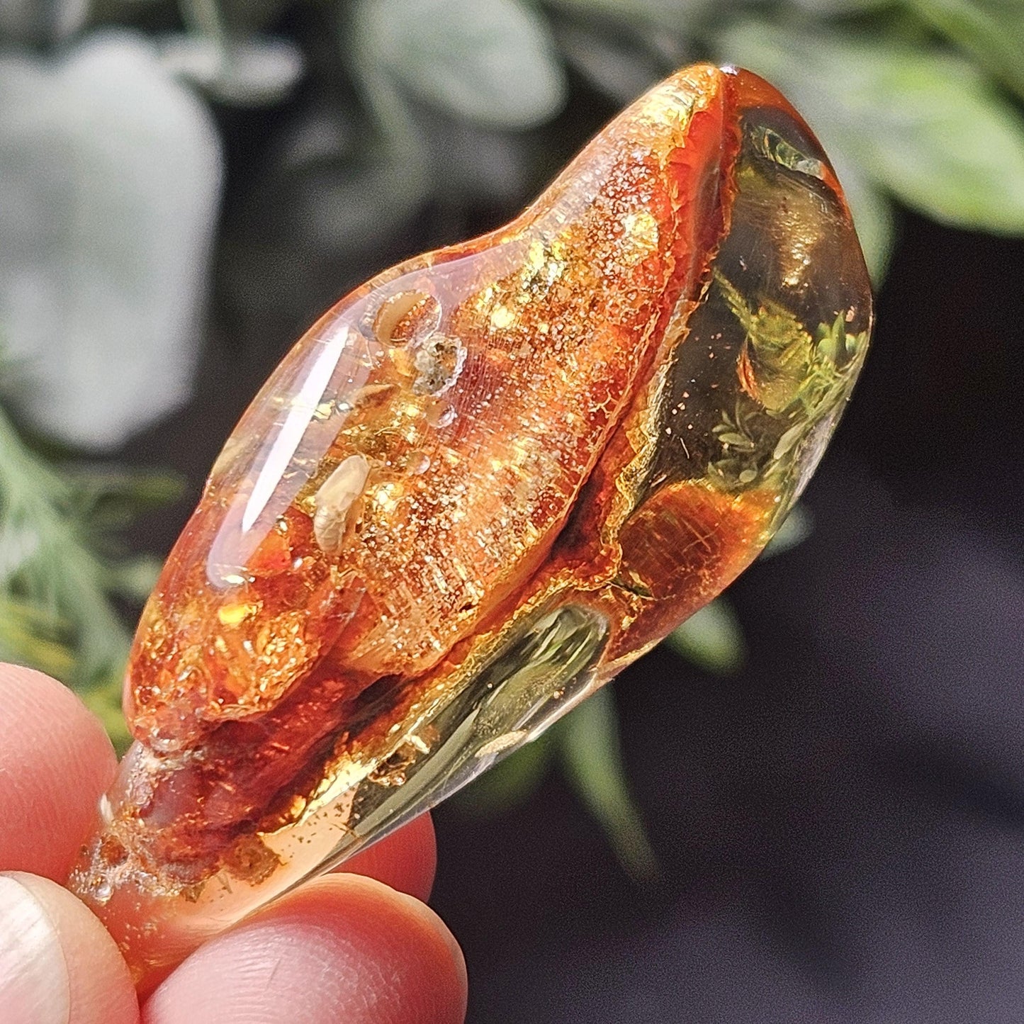 Amber with Insects, 10.6g Polished Amber from Colombia