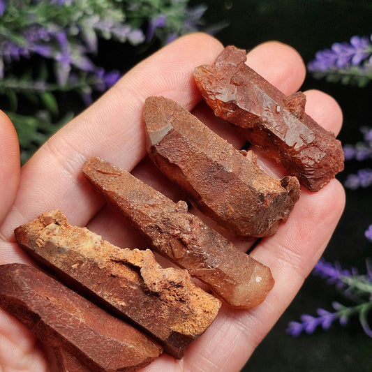 Red Hematite Quartz Crystal