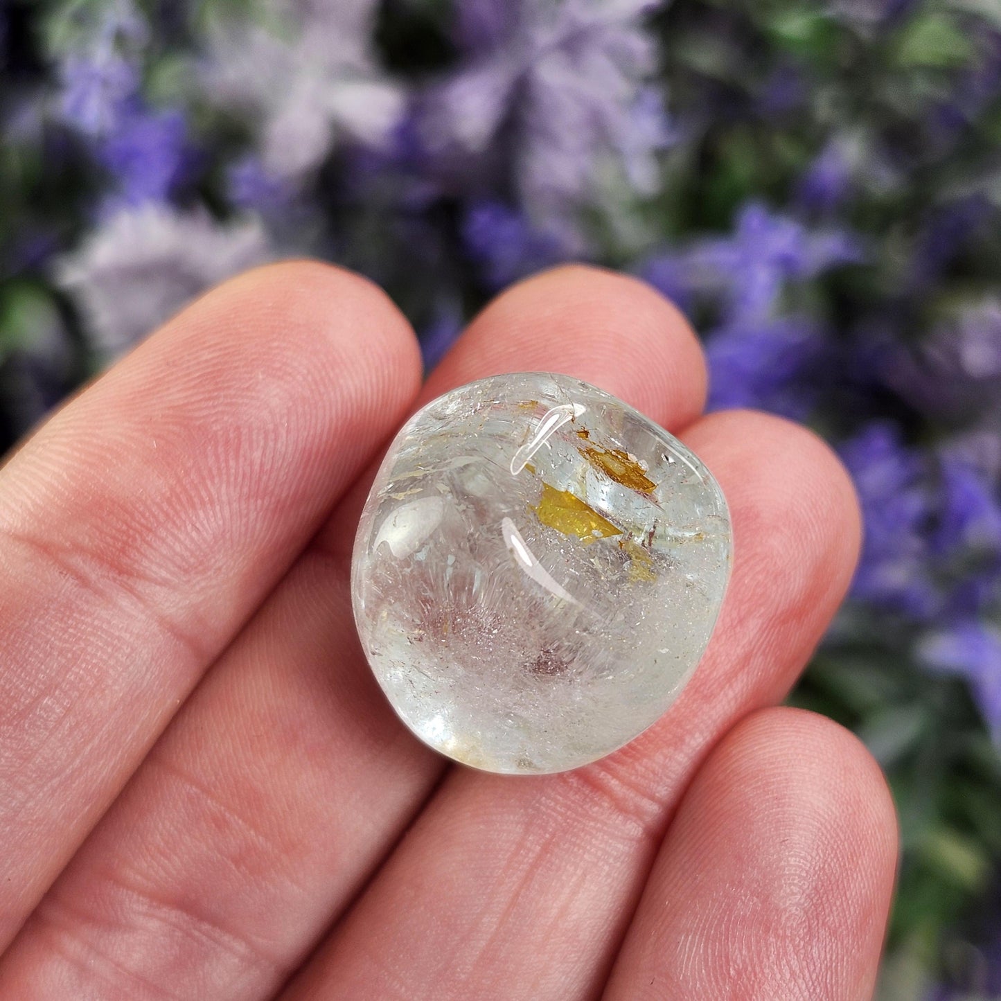 Blue Topaz & Hematoid Crystal