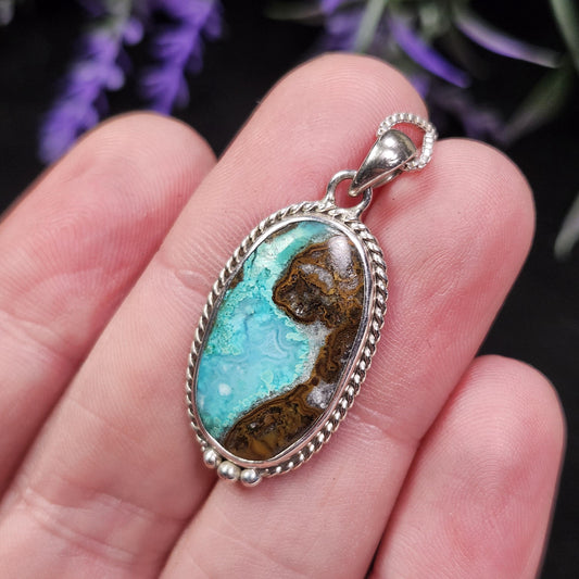 Chrysocolla Sonoran Sunrise Pendant