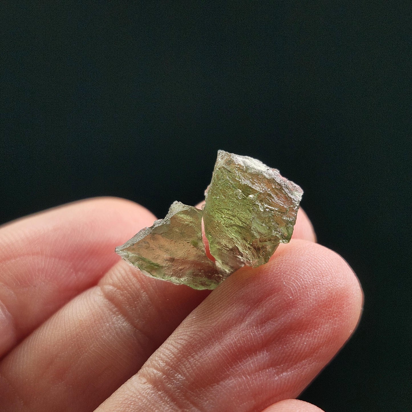 Angel Chime Moldavite 1.3g with Natural HOLE