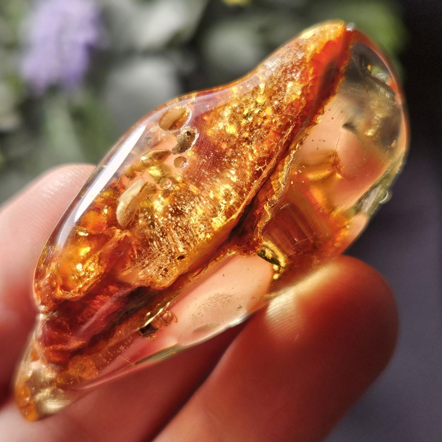 Amber with Insects, 10.6g Polished Amber from Colombia