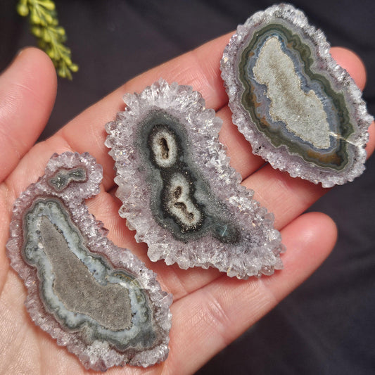 Quartz Stalactite:  Stalactite Slice Crystal