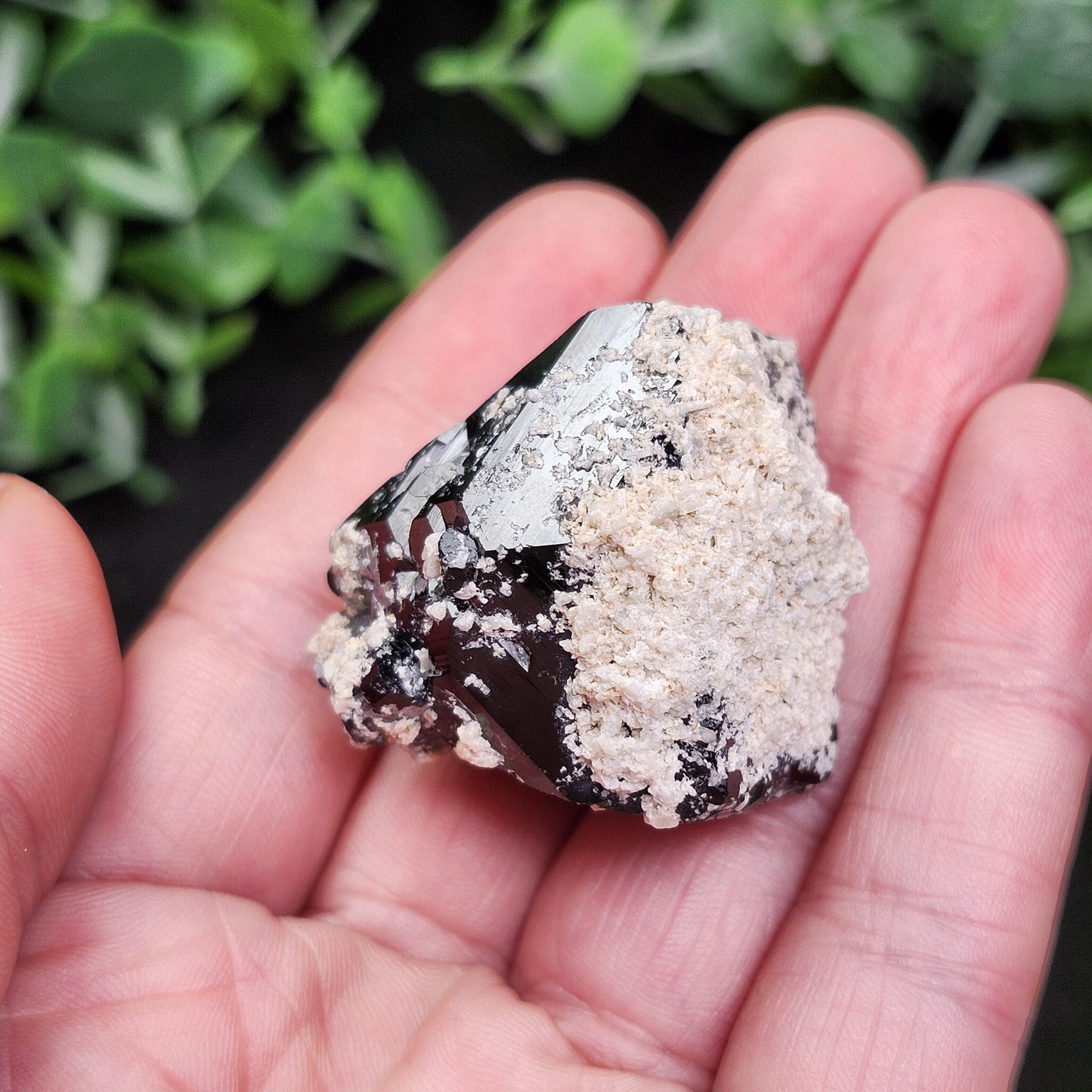 Hyalite Opal & Black Tourmaline 45g