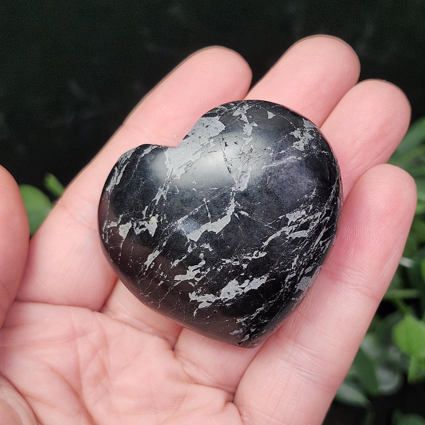 Black Tourmaline Crystal Heart