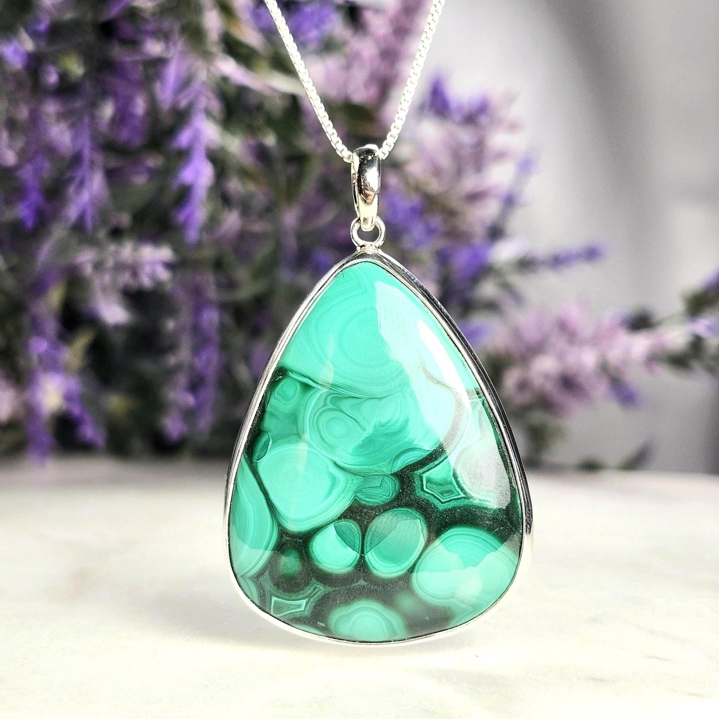 Polished Malachite Pendant