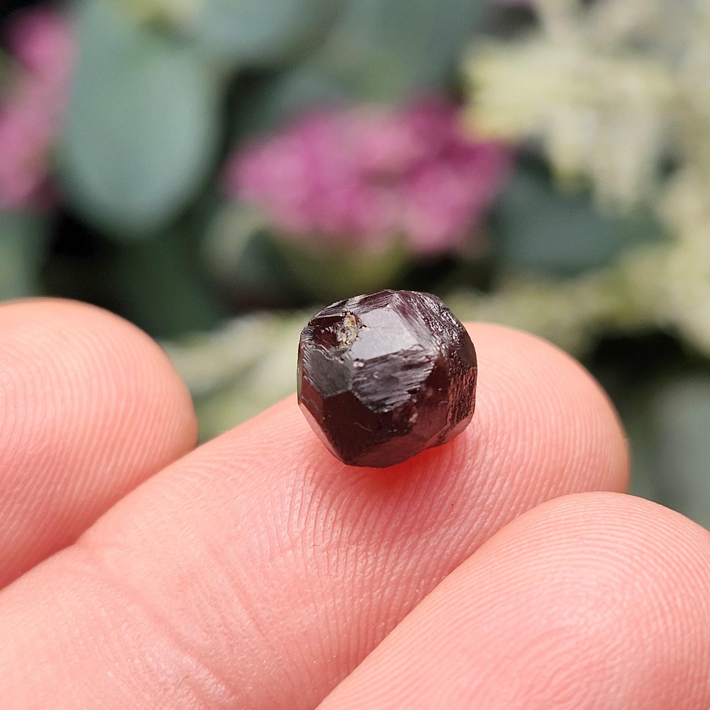Cherry Garnet Dodecahedron Crystal (5