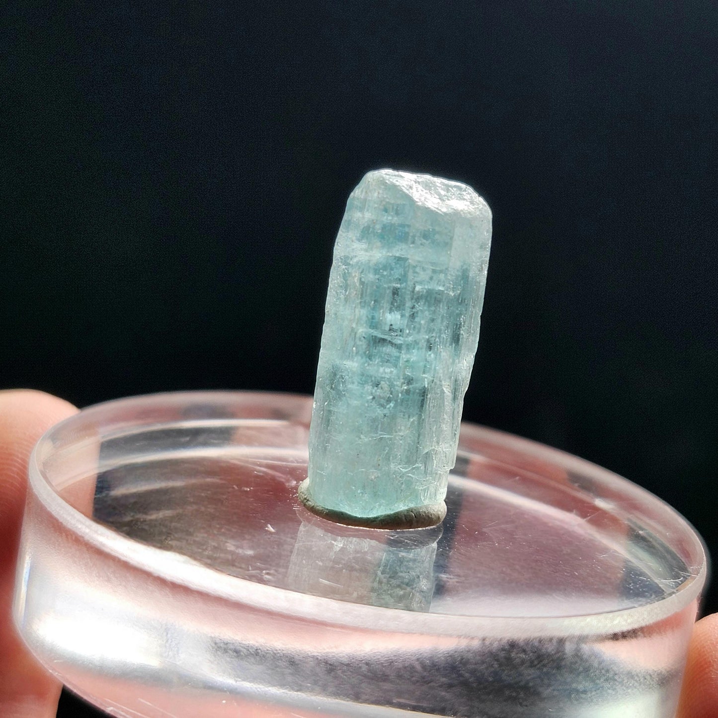 Vanadium Emerald Phantom Crystal 3.8g, Aquamarine & Emerald Raw Specimen