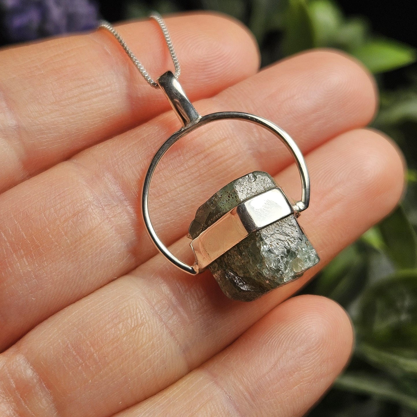 Grandidierite Crystal Pendant, Grandidierite Sterling Silver Necklace