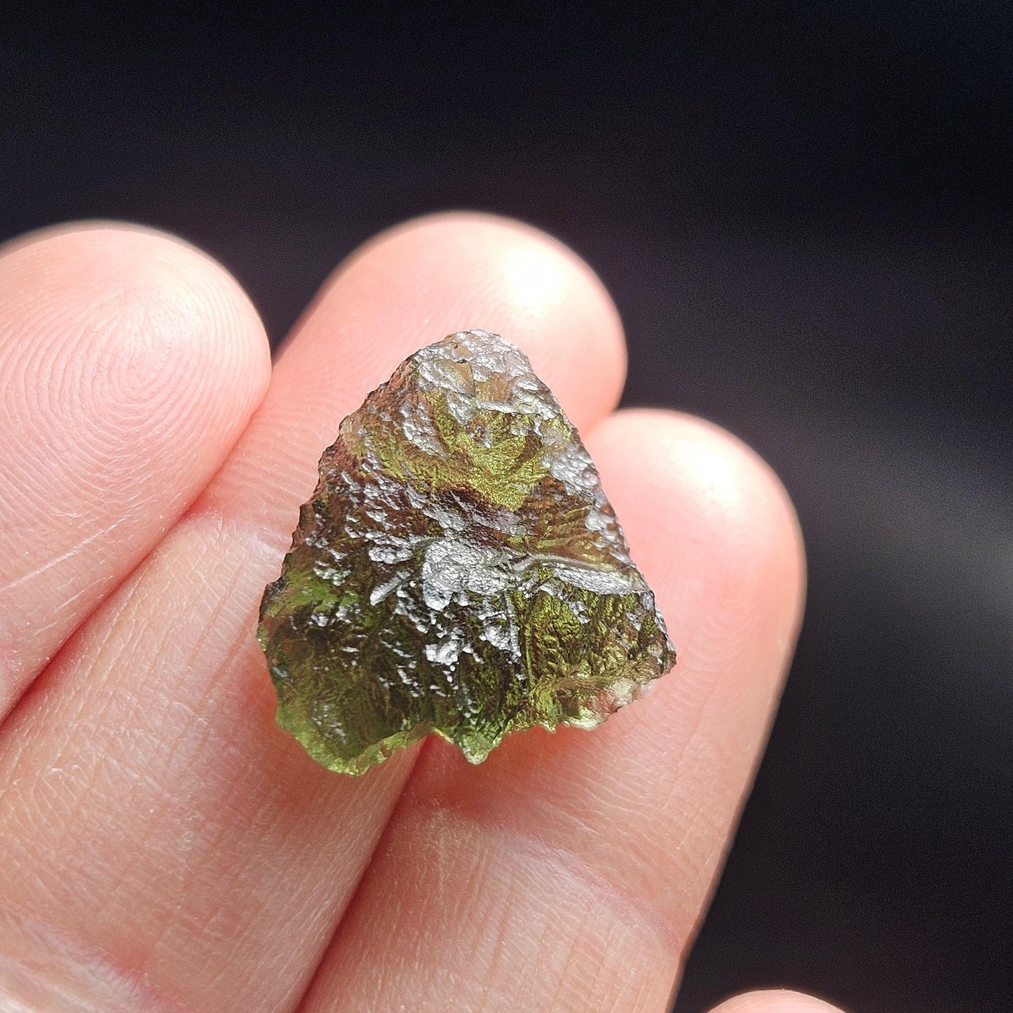 Genuine Moldavite Specimen (2.4g), Raw Genuine Moldavite Tektite