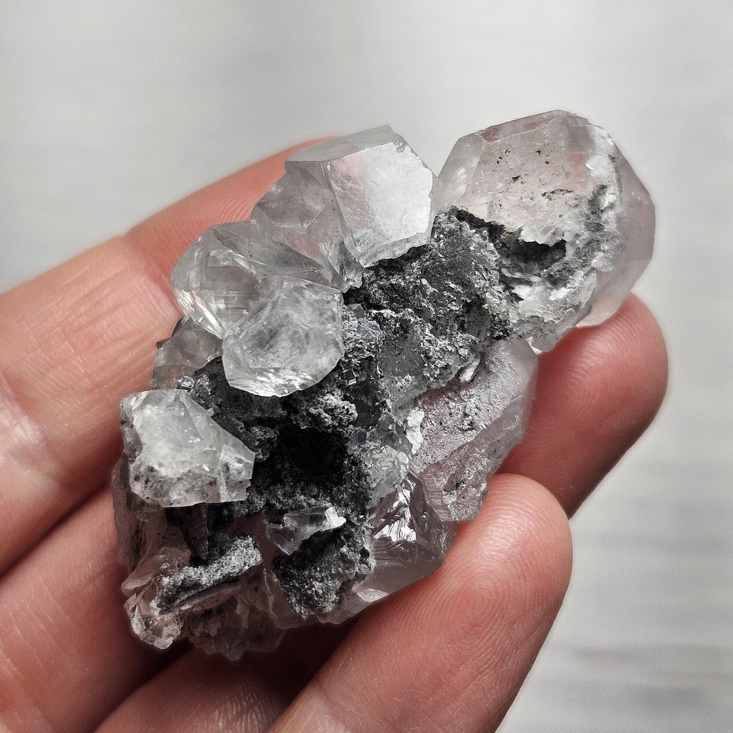 Benz Calcite & Clear Fluorite, 33g Yindu Mine Inner Mongolia Specimen