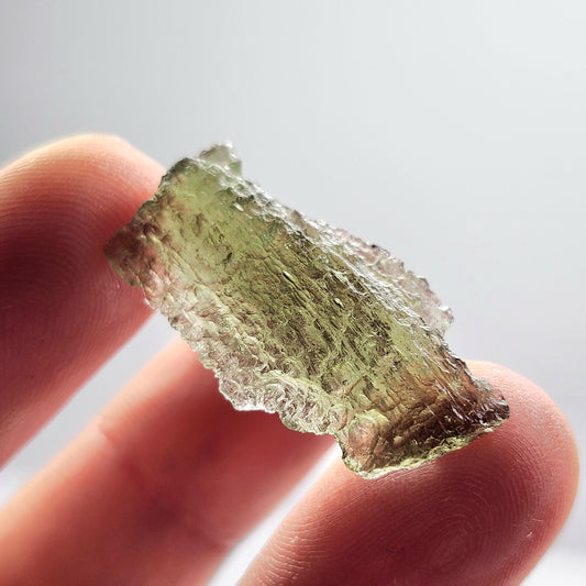 Genuine Moldavite Specimen 1.8g, Authentic Raw Moldavite Crystal