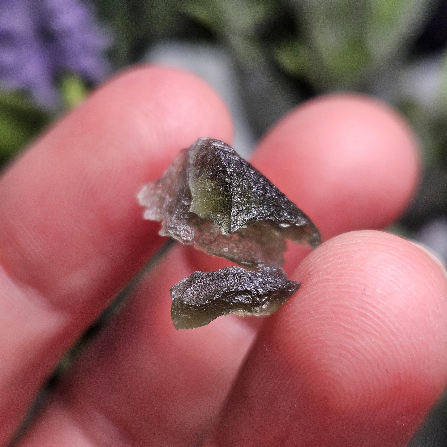 Moldavite Angel Chiming Tektite .94g, Genuine Moldavite