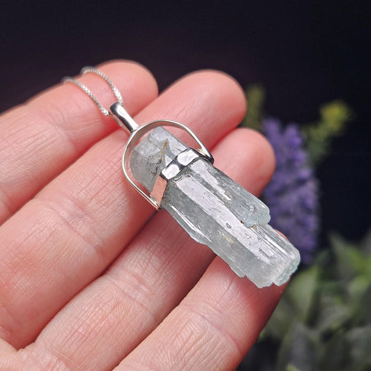 Terminated Aquamarine Crystal Pendant