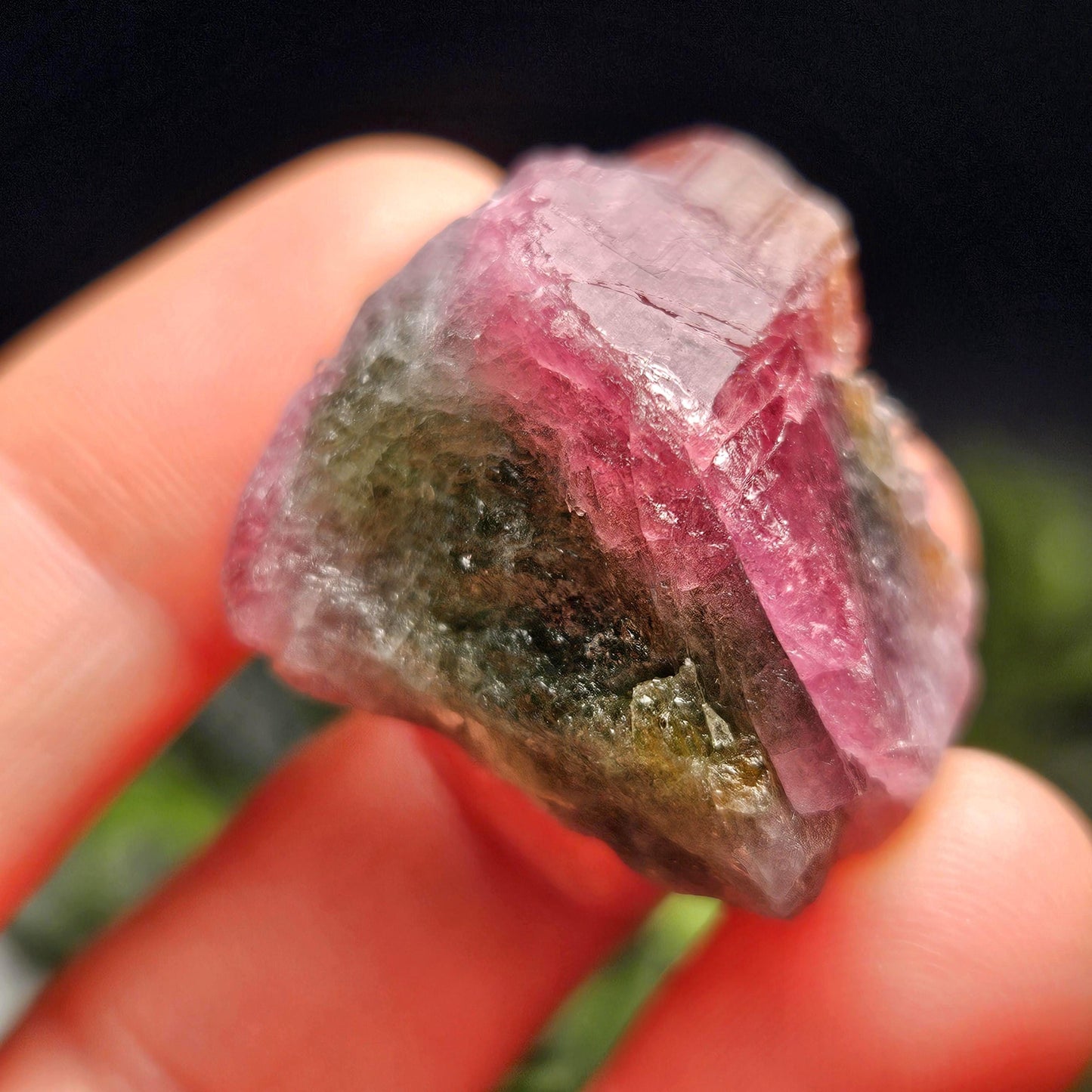 Watermelon Tourmaline 16g, Brazilian Tourmaline Raw Crystal, Green & Pink Specimen