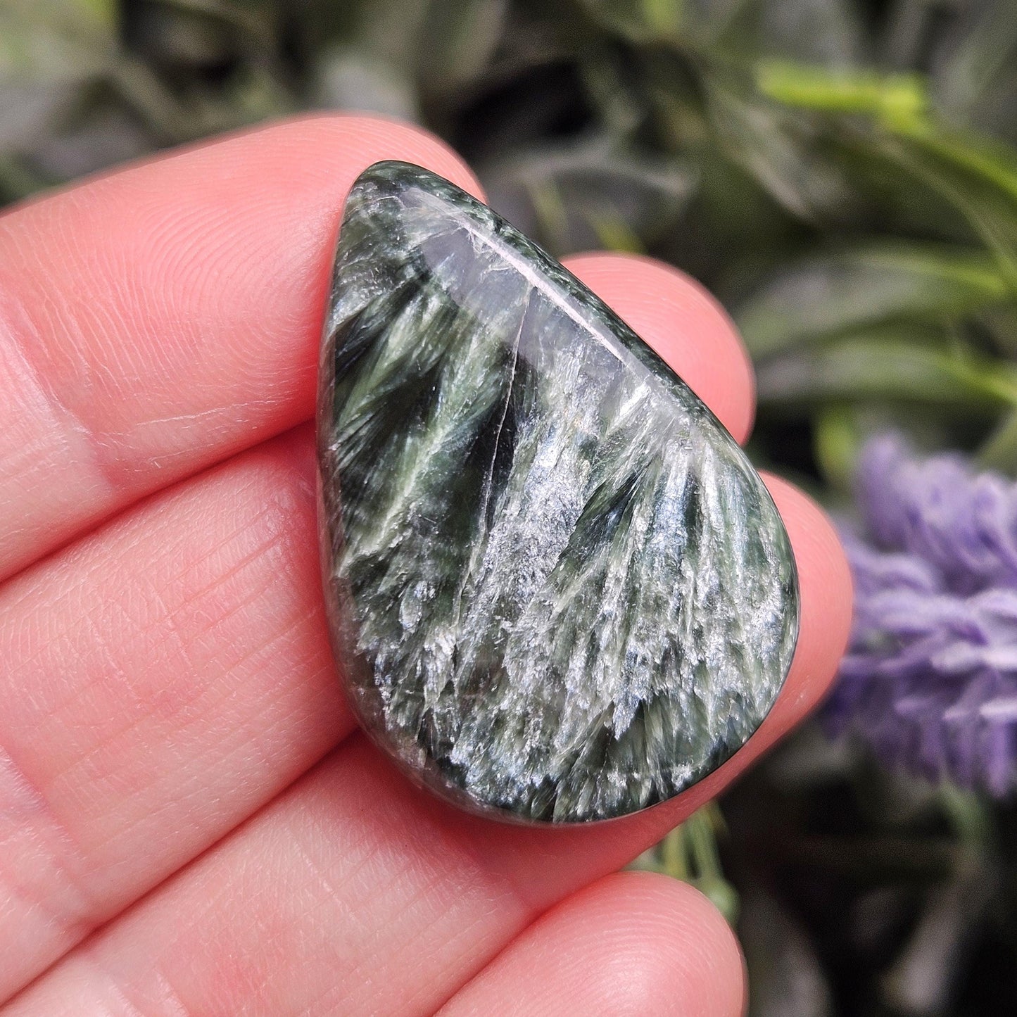 Seraphinite Crystal Cabochon (1.25