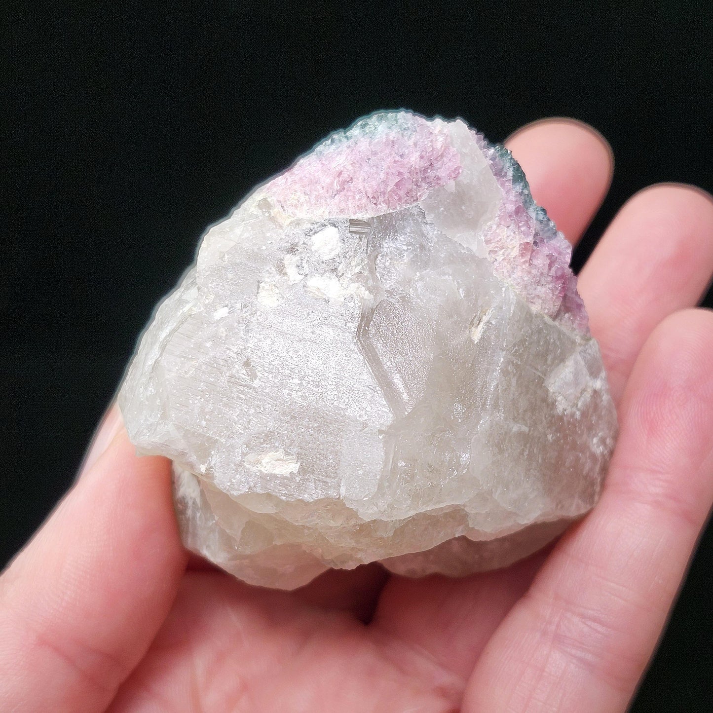 Brazilian Tourmaline Quartz 152g, Pink & Blue Tourmaline Cluster