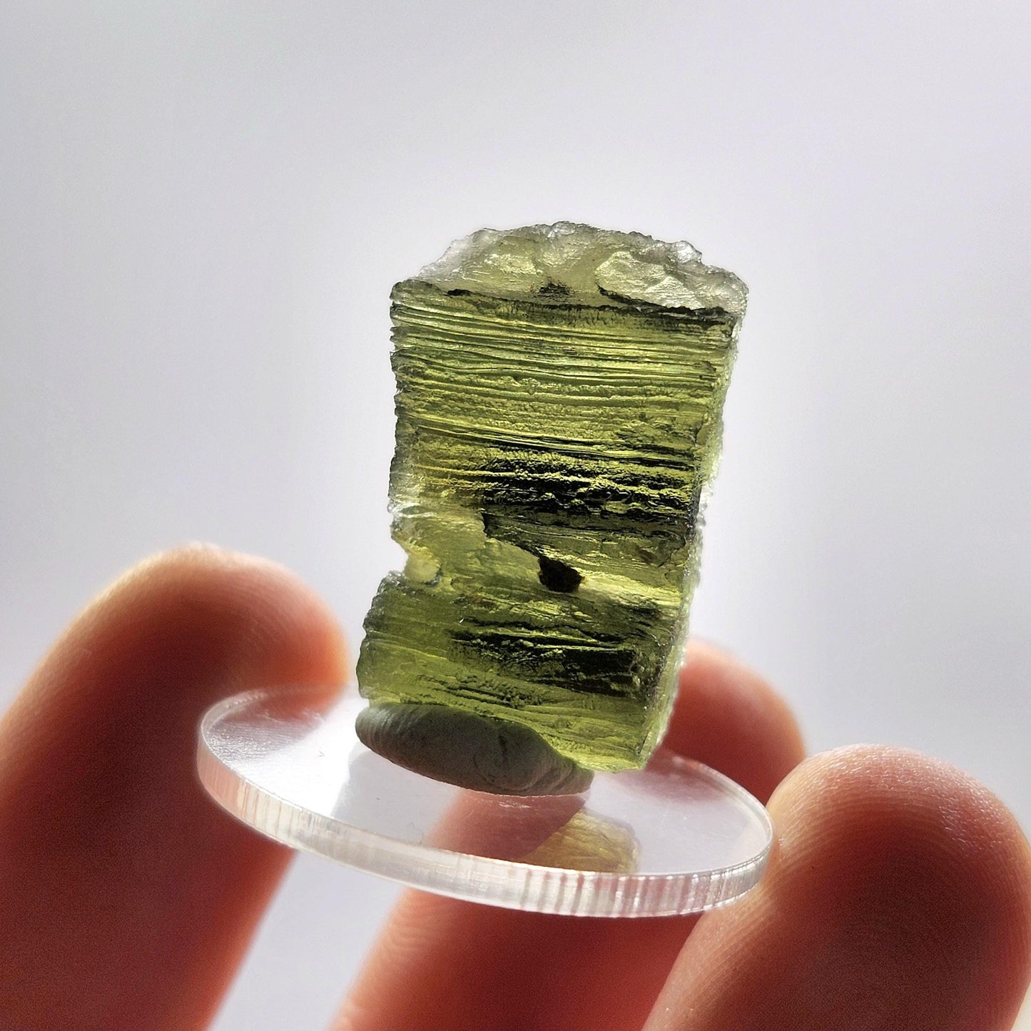Genuine Moldavite Specimen 3.6g, Authentic Raw Moldavite Crystal