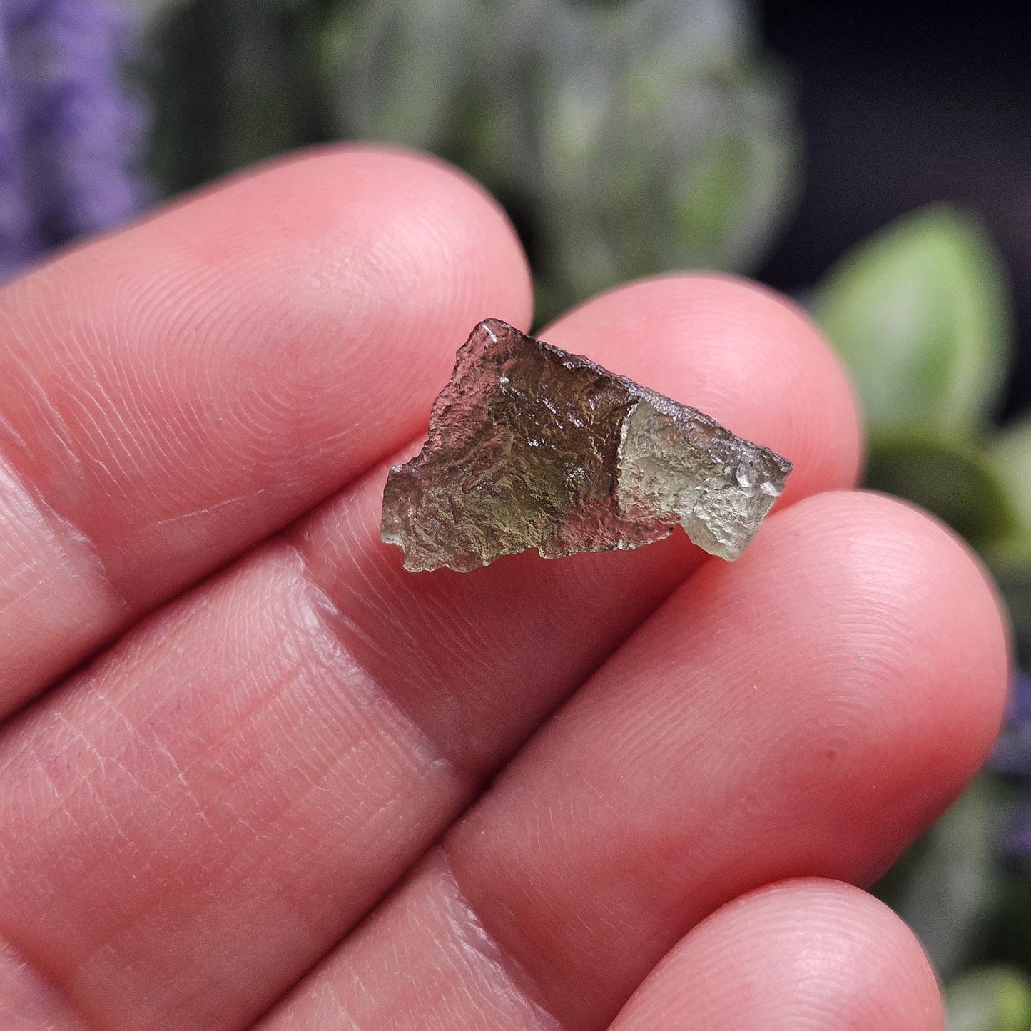 Moldavite Angel Chiming Tektite .62g, Genuine Moldavite