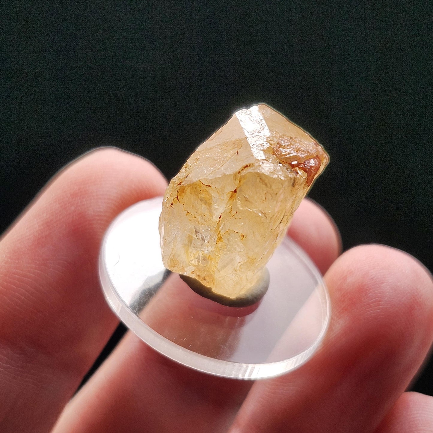Golden Phenacite Crystal 4.7g, Terminated Nigerian Phenakite Specimen