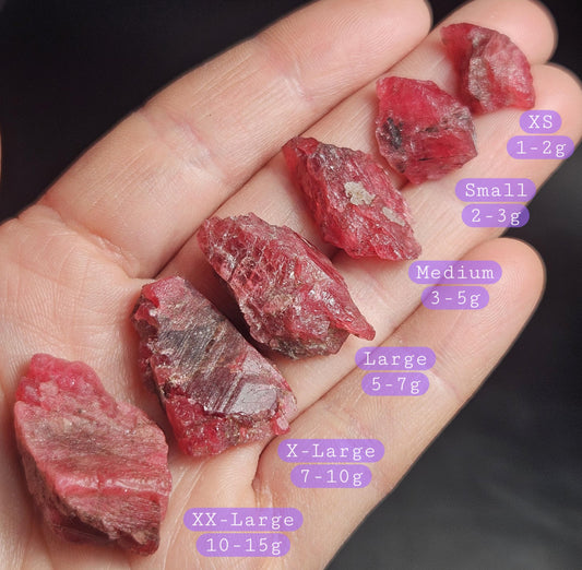 Pink Rhodonite Raw Crystal, Natural Rough Gemstone from Brazil