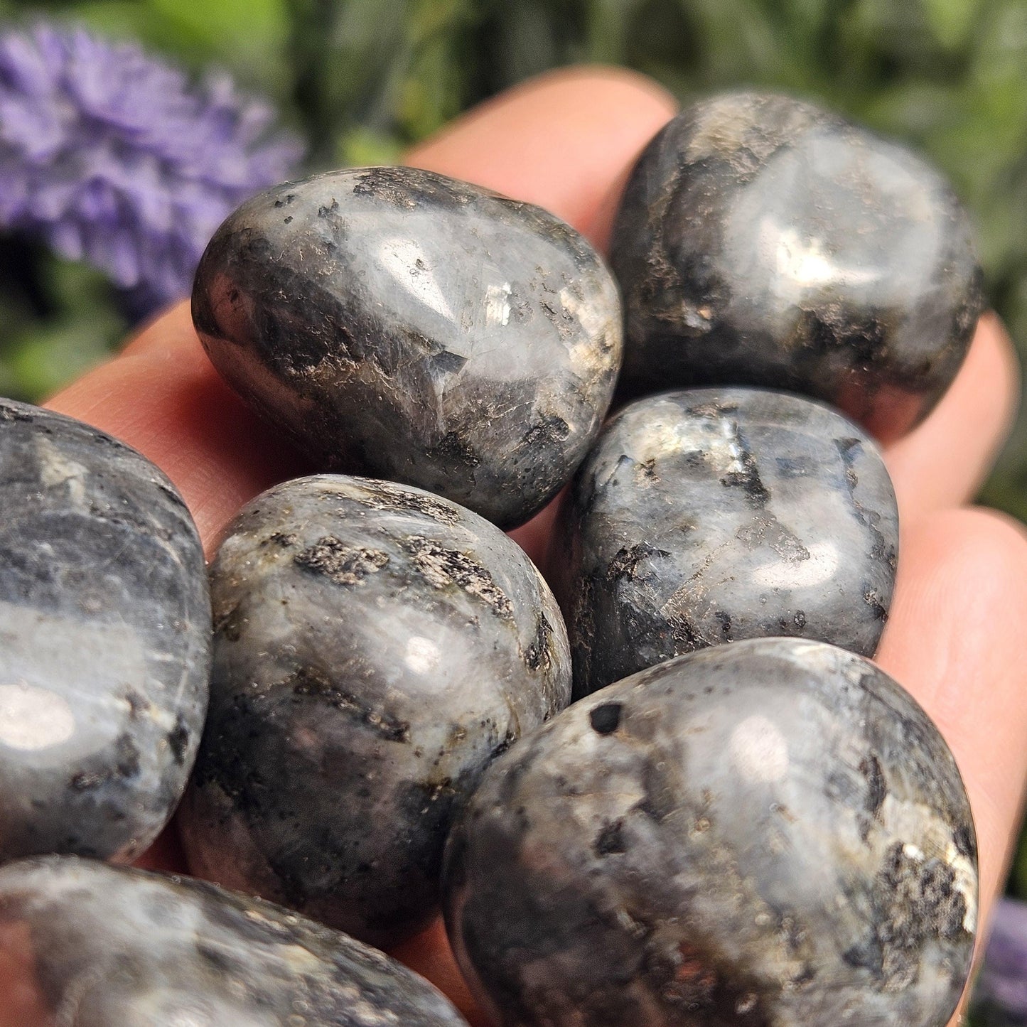 Polished Larvikite Stone, Monzonite Gemstone