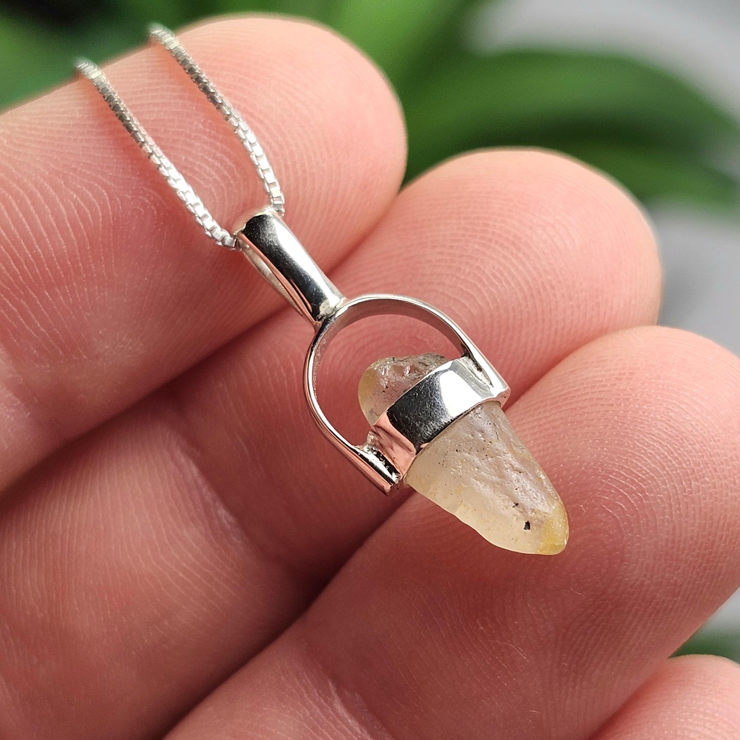 Bi Color Sapphire Pendant, OLD STOCK Sri Lankan Sapphire Crystal Necklace