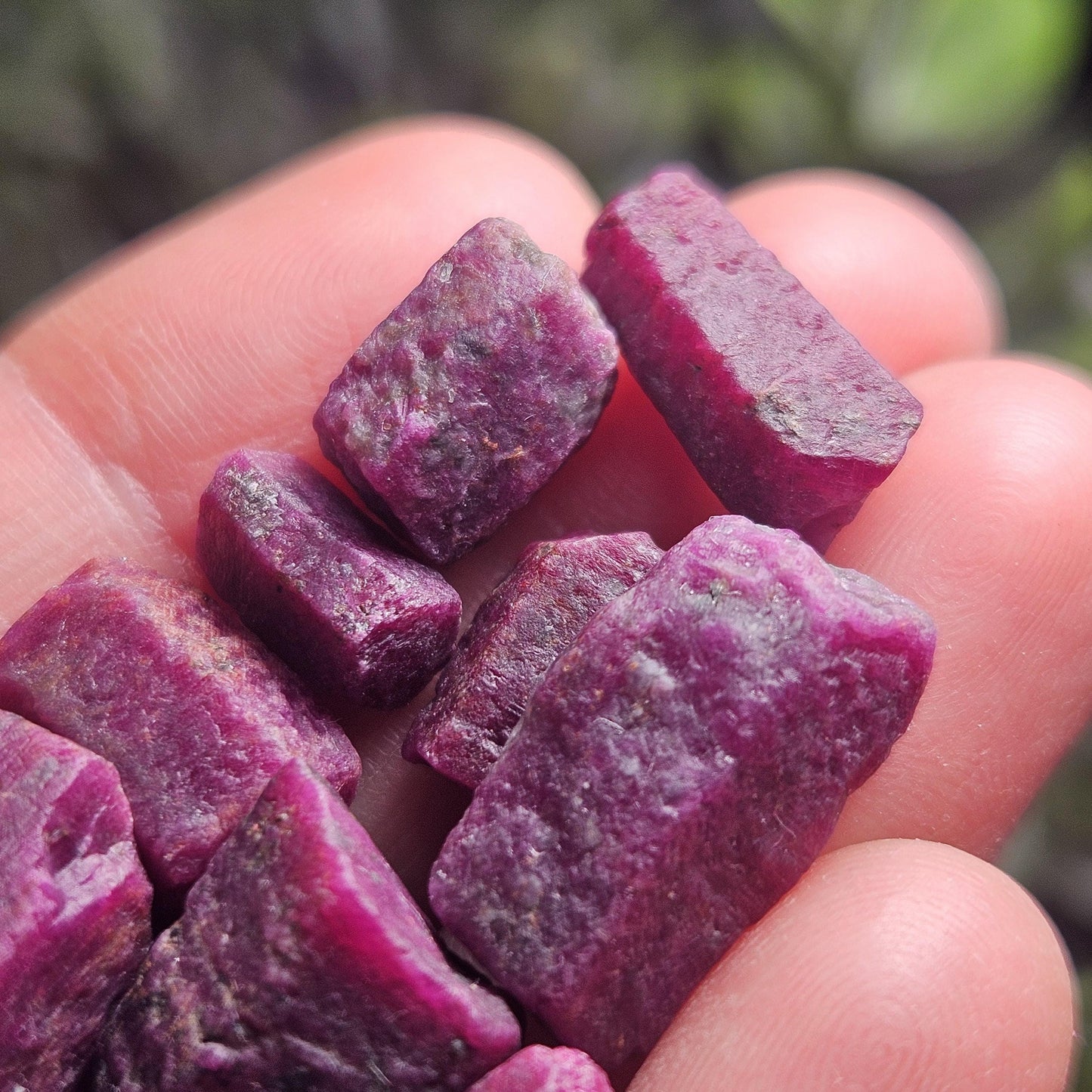 Raw Ruby Crystal Specimen: Natural Burgundy Ruby Stone, Red Corundum