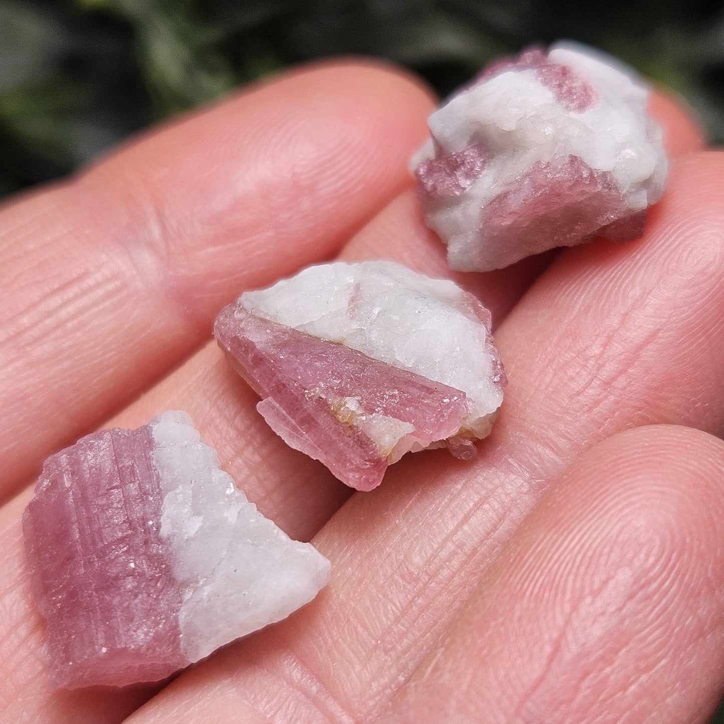 Pink Tourmaline & Quartz, Raw Crystal from Brazil