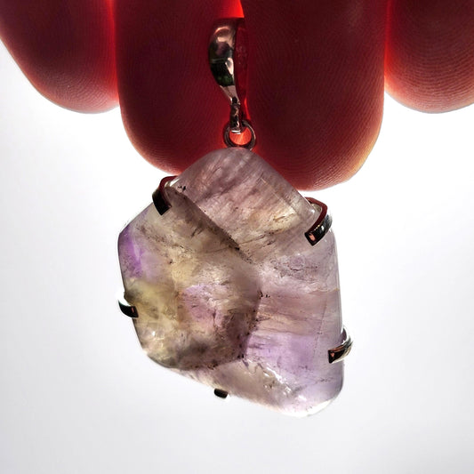 Thunder Bay Amethyst Crystal Pendant, Sterling Silver Amethyst Necklace