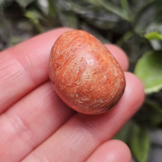 Orange Jasper Crystal from Peru, Tumbled Peach Jasper Specimen