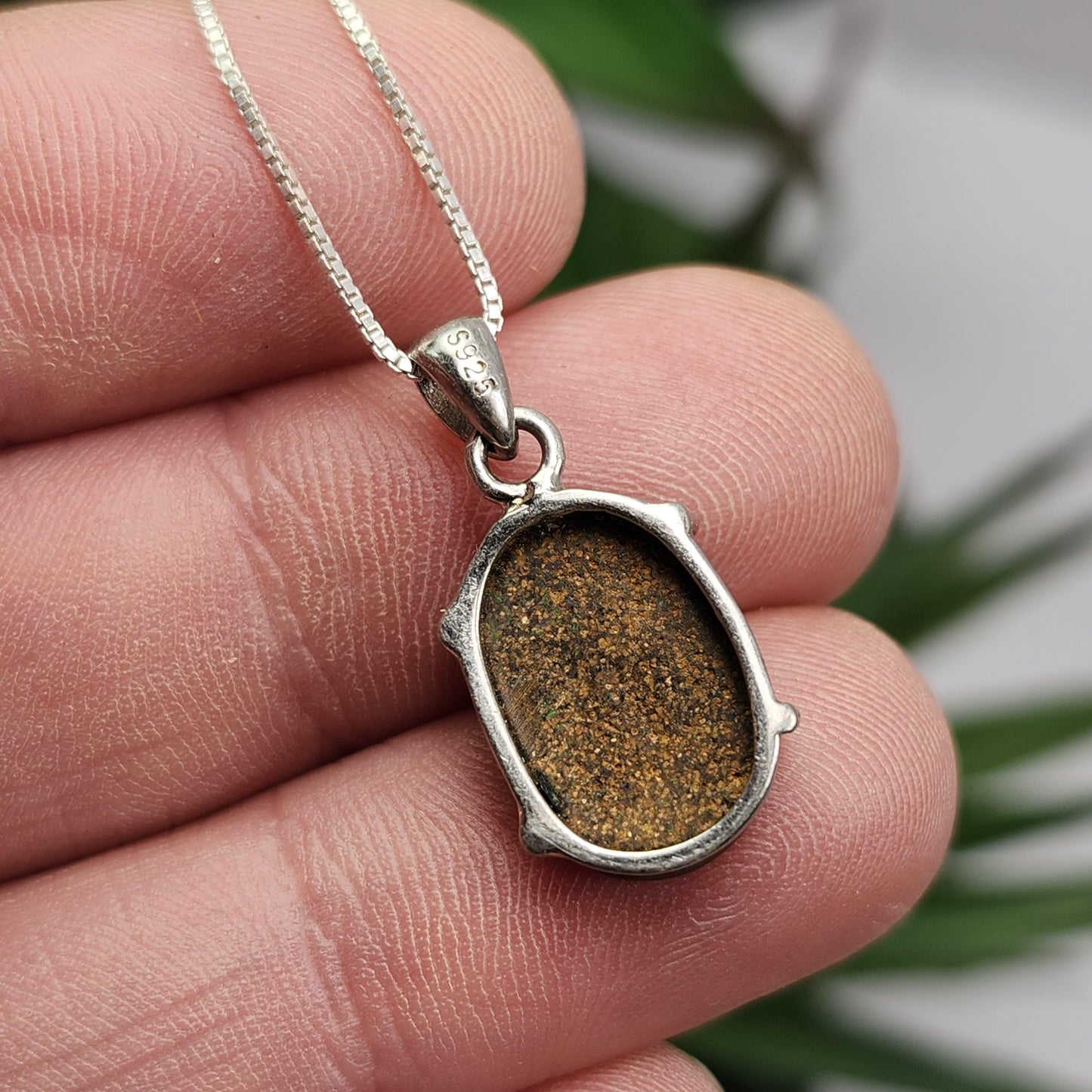 Boulder Opal Pendant, Sterling Silver Boulder Opal Necklace