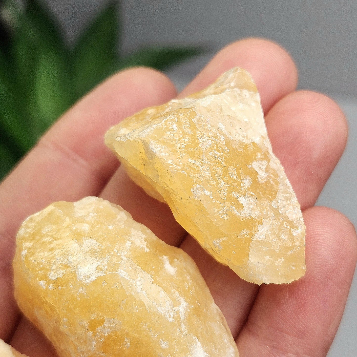 Orange Calcite Specimen, Raw Honey Calcite Crystal