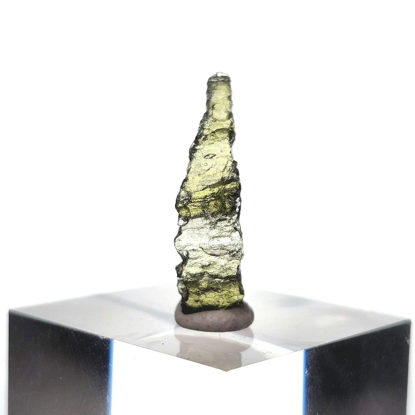 Moldavite Angel Chiming Tektite .49g, Genuine Moldavite