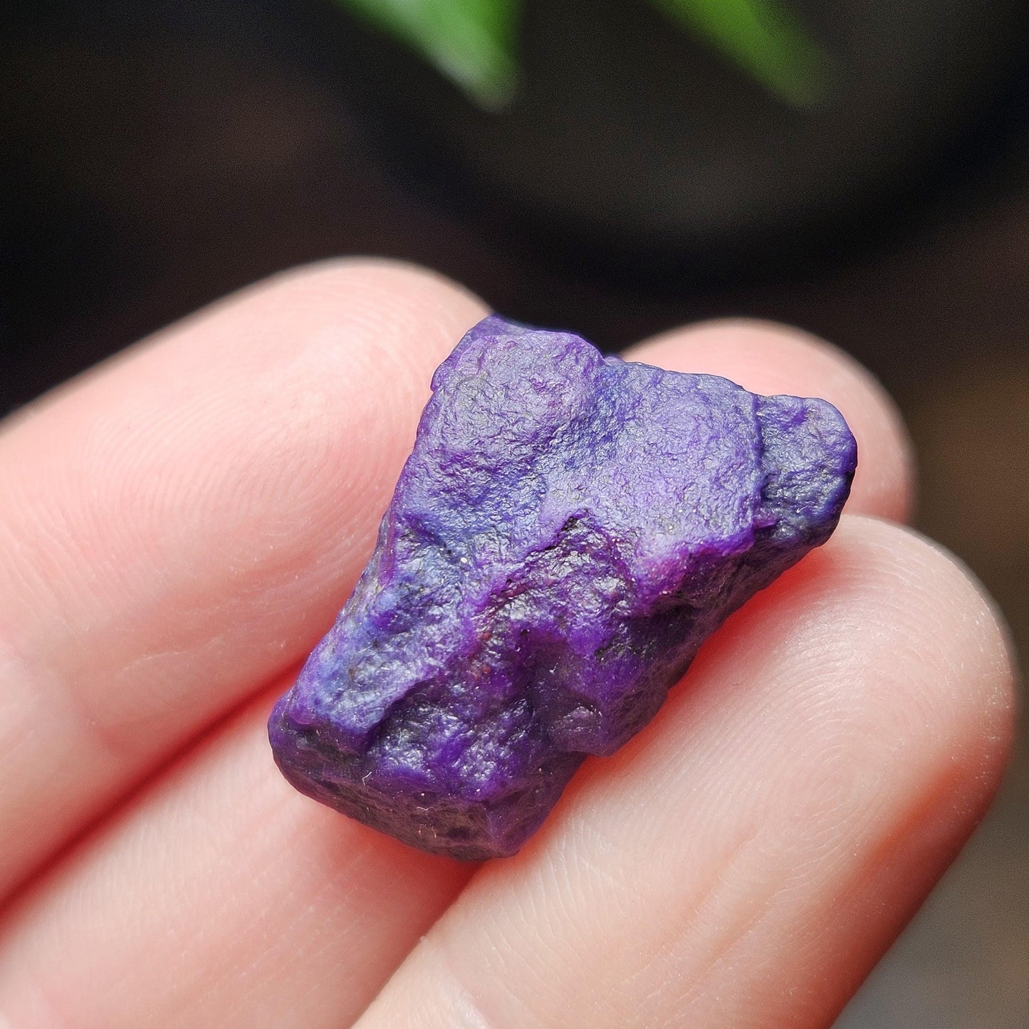 Gel Sugilite & Blue Richterite Crystal 4.93g, South African Raw Sugilite Specimen OLD STOCK