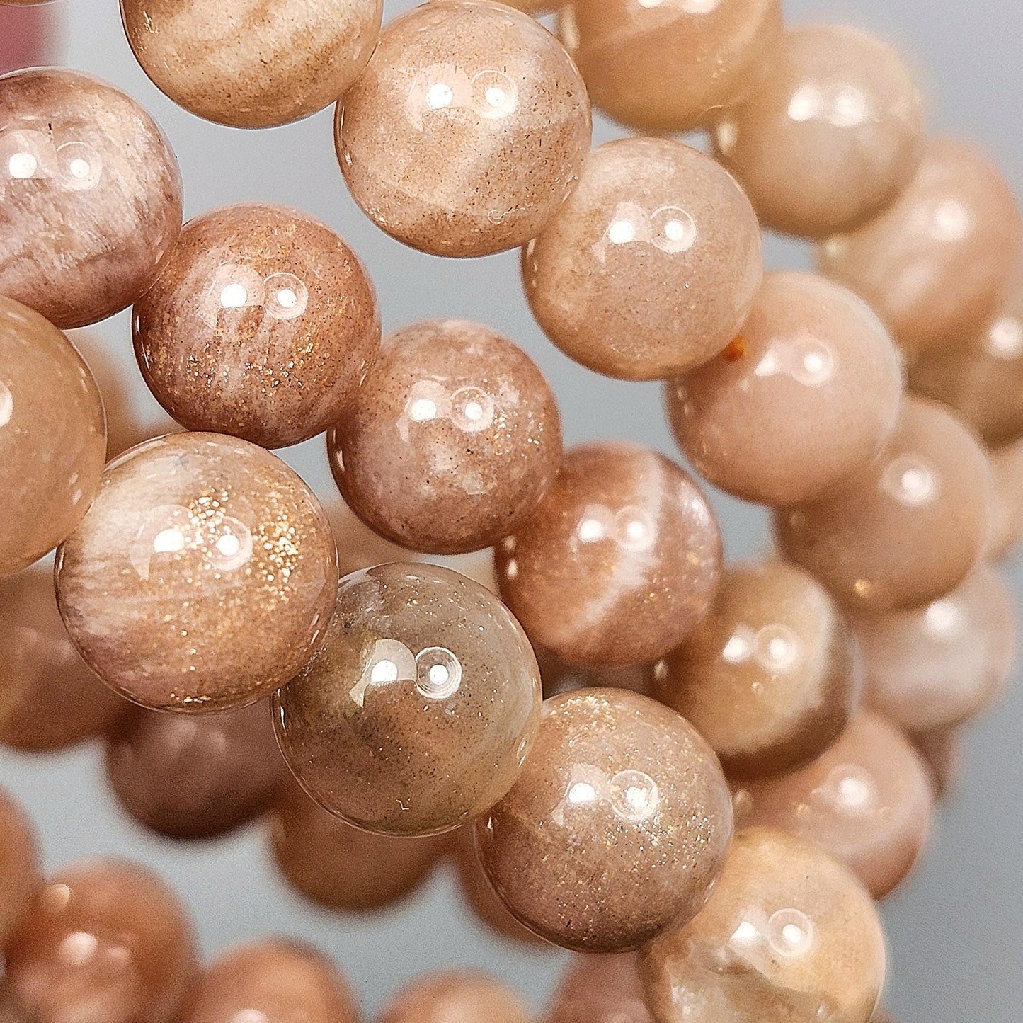 Sunstone & Moonstone Beaded Bracelet