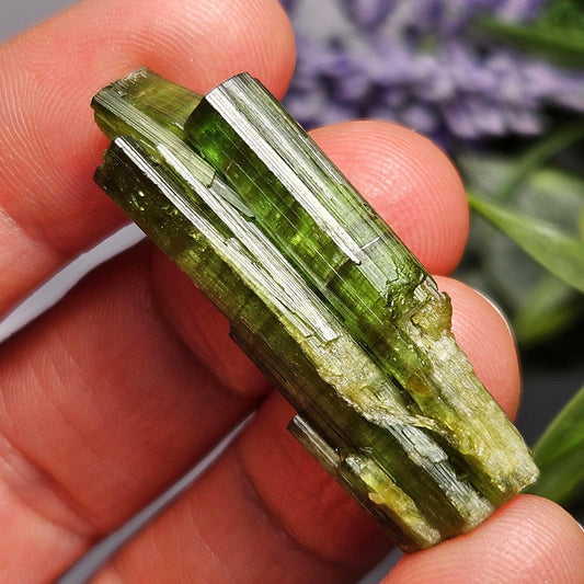 Chrome Green Tourmaline Crystal 6.36g, Terminated Tourmaline Specimen