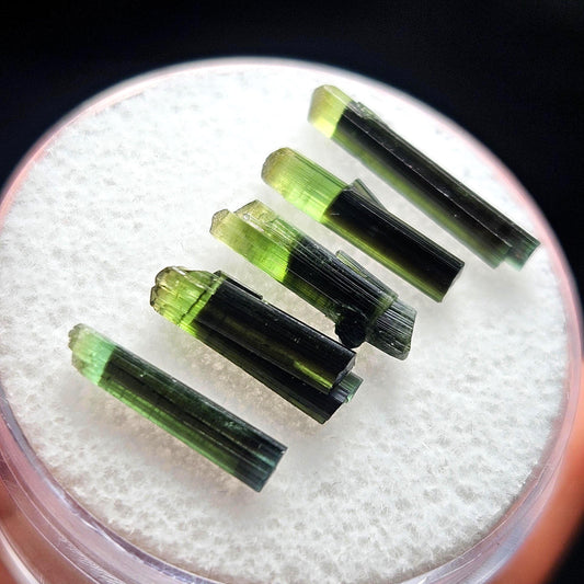 Green Tipped Tourmaline Crystal, Bicolor Green & Black Tourmaline Gemstone Specimen