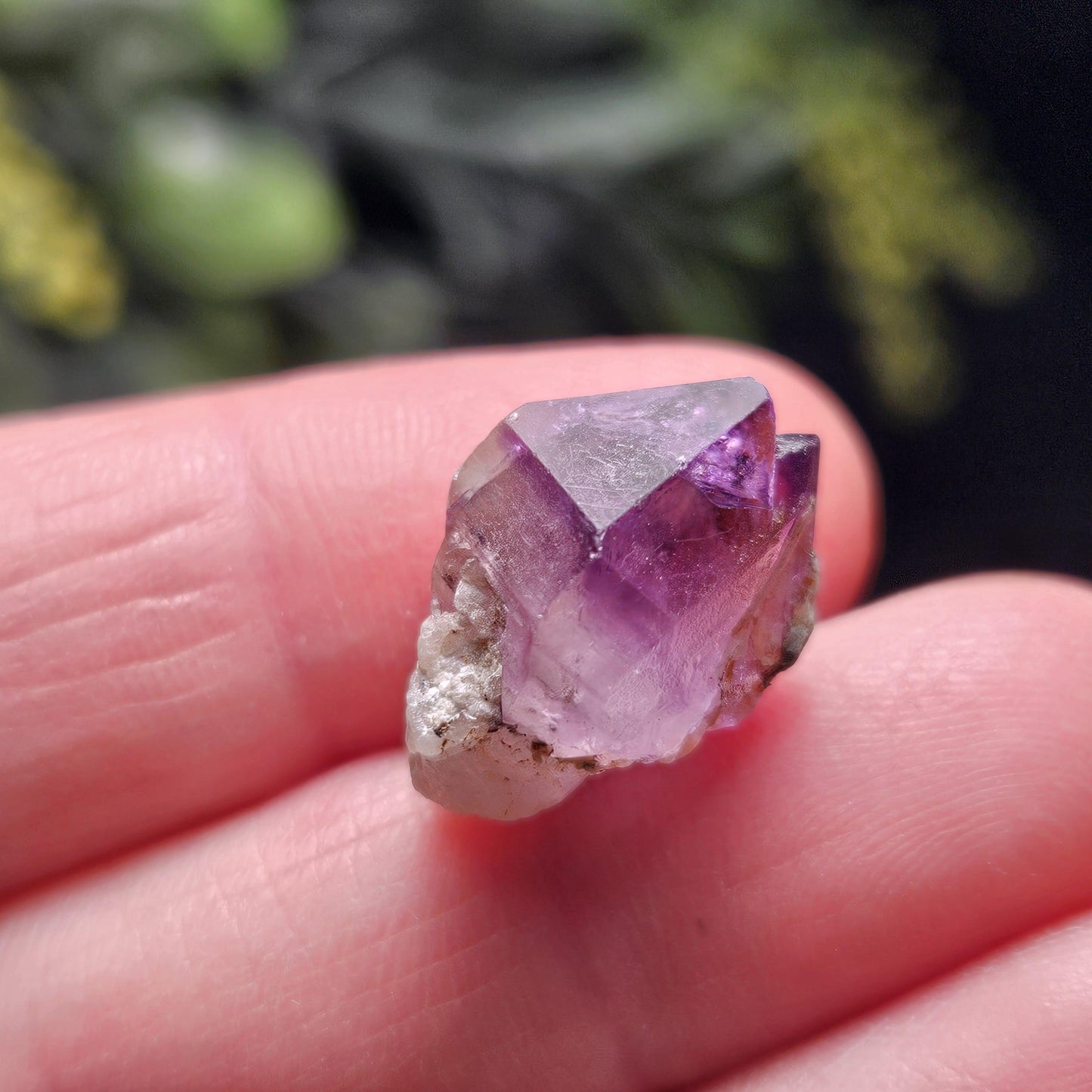 Phantom Amethyst Crystal, Raw Color Zoned Violet Amethyst Specimen, Hourglass Amethyst