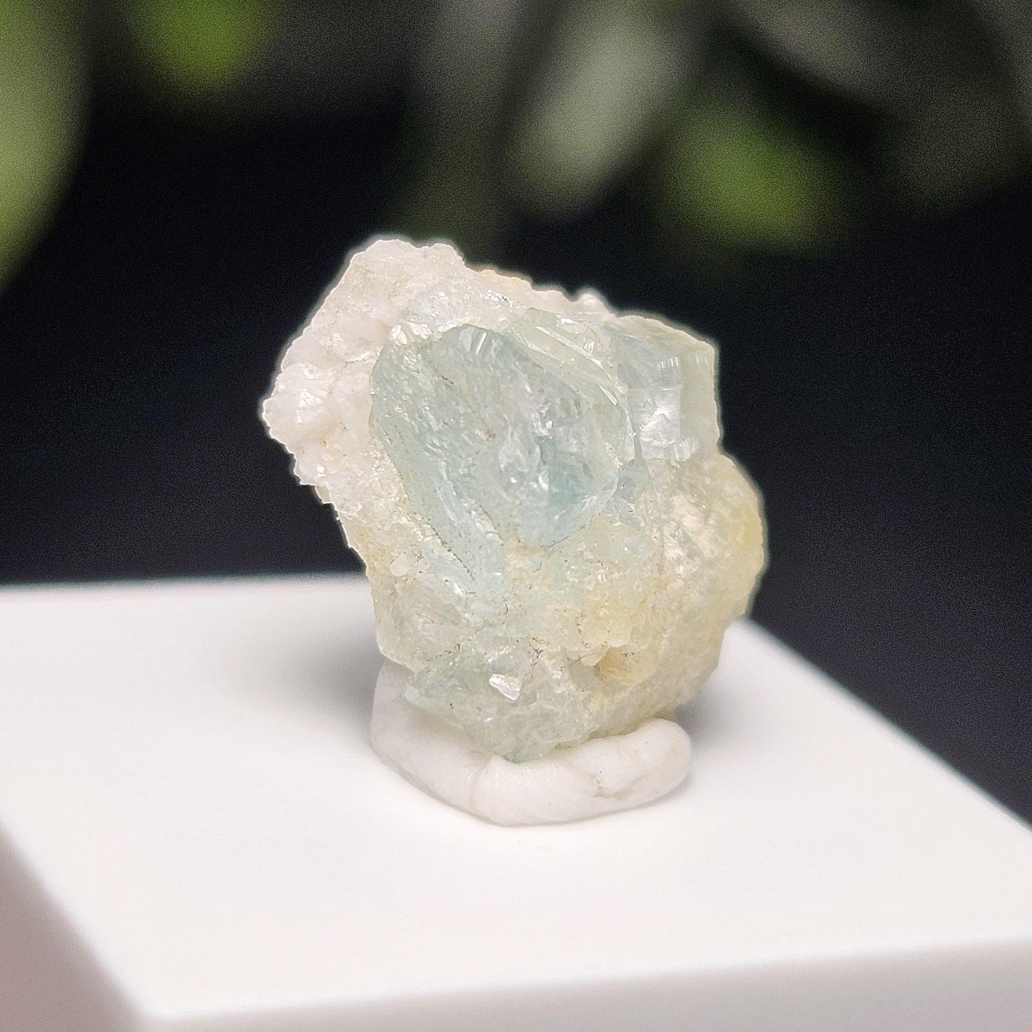 Blue Euclase Crystal Cluster 5.67ct, Blue Striped Brazil Euclase Specimen